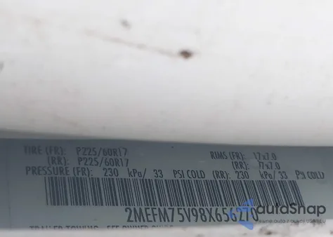 2008 Mercury Grand Marquis Ls from USA, damaged, VIN 2MEFM75V98X656270